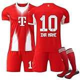 Generisch Personalised 2025/26 Bayern Home Football Jersey Set for Children and Adults Shorts with Free Name Number Boys Mens Trikot Kinder Trainning Trikot