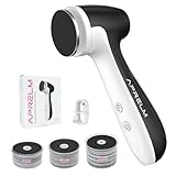 AprElm-E7 Professioneller Hornhautentferner Elektrisch & Fußpflege-Set – Wiederaufladbar, 1000 U/min mit 3 Geschwindigkeiten, 120 Schleifpapier in 3 Größen, für hornhaut entfernen– schwarz