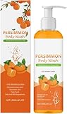 Persimmon Deodorant Body Wash für Damen und Herren, Persimmon Bod-y Wash, 120 ml Reisegröße, Körperwäsche für Frauen mit Kokosöl mit Minzblatt, beseitigt Geruch, pflegt die Haut, frisches Gefühl (1)