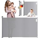 Treppenschutzgitter Türschutzgitter ausziehbar 0-140 cm - Baby, Haustiere Absperrgitter und Türschutzrollo - ideal für Treppen, Türen & Flure - Kinder- & Haustiersicher - inkl. Auto-Close Funktion