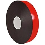 KLEBESHOP24 SPIEGELKLEBEBAND DOPPELSEITIG stark klebend | schwarz, 1 mm Dicke, 50 m, Breite wählbar | Universelles Montageband | Schaumklebeband für Holz, Glas, Metall, Kunststoff etc. / 50 mm x 50 m