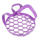 GLEAVI 1Stück Handheld Lebensmitteldampfer Faltbarer Silikon Dampfgarer mit Abflusskorb zum Dämpfen von Gemüse und Eiern Platzsparend und Spülmaschinenfest