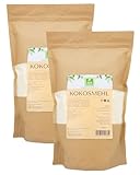 Kokosmehl 2x1kg von der Grünen Essenz - hochwertiges Kokosnussmehl für eine kohlenhydratarme und gesunde Ernährung laktosefrei - vegan (2 Kg)