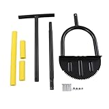 Glomora Manueller Rasenkantenschneider, kabellos, mit T-Griff, Halbmond-Sägezahn-Stufentrimmer, 94 cm, für die Pflege von Gehwegen, Auffahrten und Gartengras