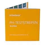 tri.balance pH-Teststreifen 99 Stück – 1er Pack I Messbereich 5,6-8,0 pH I pH-Wert Messung im Urin - Wasser I Kontrolle des Säure-Basen-Stottwechsel