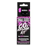 Muc-Off CO2 Inflator Kit, MTB - Co2 Pumpe Fahrrad für Mountainbikes mit Presta- oder Schrader- Fahrrad Ventilen - Inklusive 2 Co2 Kartuschen Fahrrad, Pumpenkopf und Hülle.