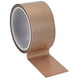 BENECREAT 2 Rolle 50mm X 10 m PTFE Teflonklebeband PTFE Beschichtetes Gewebeband Hochtemperatur PTFE Band Für Vakuumiergeräte Holz Möbel 0.18mm Dick