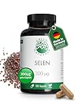 Selen - Hochdosiert: 300µg je Kapsel aus schwarzem Senfextrakt - 6 Monate Vorrat (180 Kapsel) - 100% Vegan & Ohne Zusätze - Apothekenqualität - Green Naturals®