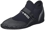 Neoprenschuh Hiko Sneaker mit Klett Wassersport Kanu Kajak Schwimmen SUP Surfen, Schuhgrößen:10 =44.5 EU , Schwarz