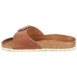 BIRKENSTOCK Damen Madrid Big Buckle Pantoletten, Cognac 1006525, 37 EU