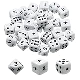 CONNECTION 30 Stück Mathe Würfel 15mm Acryl Unterrichtswürfel 10 Punktwürfel 10 Mathe Operationswürfel und 10 Zehnkantige Würfel Rechenwürfel für Kinder Unterrichtsmaterial Spielewürfel Würfelspiele