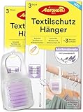 Aeroxon Textilschutz Hänger 2x3 - Mottenschutz für Kleiderschrank, Wirksamer Mottenschutz von Textilien und Geweben vor Kleidermotten für bis zu 3 Monate, Mottenfalle kleidermotten mit Lavendel duft