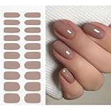 JMEOWIO Nagelfolie Kaffee Gel Nagelfolien Selbstklebend Nail Sticker Uv Härtend Dekoration Nageldesign Zubehör