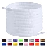 Dafannis Ovale Sportschuhe Schnürsenkel, 2 Paar Halb Runde Schnürsenkel für Sneaker, Laufschuhe, Basketballschuhe und Turnschuhe