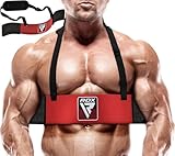 RDX Bizeps Isolator, 23” Curl Arm Blaster für Biceps Trizeps Trainingsgerät,Pro Bodybuilding Gewichtheben Bizepstrainer Armtrainer Booster, 6mm Nackenpolster, 42” Verstellbarer Gurt, Gym Kraftraining