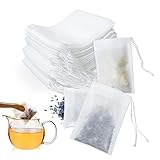 400 Stück Teefilter Papier für Losen Tee, 7 X 9cm Filterbeutel Tee, Teebeutel für Losen Tee Einweg mit Kordelzug, Teefilter Taschen für Duftender Tee, Gewürze,Vanille, Lavendel, Kaffee