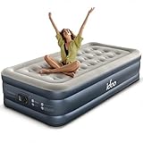 iDOO Luftbett 1 Person, Luftmatratze Selbstaufblasend Gästebett Aufblasbare Matratze mit Integrierter Luftpumpe