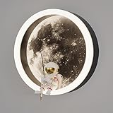 GHiycotdl Wandleuchte Innen,12W Astronaut wandlampe innen,Kinder Madchen Junge Kinderzimmer Wandleuchte Für Kinderzimmer Schlafzimmer Wohnzimme 20cm (Dimmbar)