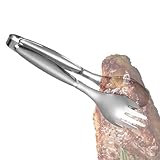 Küchenzange, Servierzange aus Edelstahl, rutschfest, für Küche, Camping, Grill, Restaurant, Hotel, Catering, Outdoor, Hochzeit, Party, Grillen