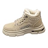 Warme Winterstiefel für Herren, klobige Schneestiefel, rutschfest, kurze Stiefel, modisch, flauschig, Trekking-Stiefel, ganztägiger Komfort, Outdoor, rutschfest, Thermo-Stiefel, Schuhe, Winter