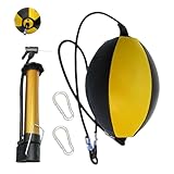 Doppelendtasche | PU-Leder Doppelend-Punchingball, Boxausrüstung mit Karabinern, Reflexball-Stirnband, Luftpumpe für Zuhause und Fitnessstudio