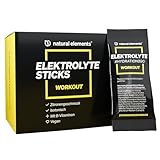 Elektrolyte Sticks WORKOUT – Pulverdrink, Geschmack: Zitrone – 20 praktische Sticks, je 5,5g Pulver – hochwertige Citratformen – isotonisch & vegan – inkl. B-Vitaminen & Vitamin C