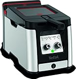 Tefal FR600D Clear Duo Fritteuse, frittieren mit weniger Rauch und Gerüchen, Kapazität 1,2 Kg, Thermostat, Timer, großes Sichtfenster ohne zu Beschlagen, Spülmaschinenfest, Edelstahl/Schwarz