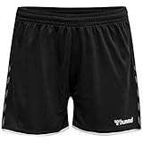 hummel Damen Hmlauthentic Poly kvinde Shorts, Black/White, S EU