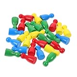FIXOSHEE 48 Stück Teiliges Menschliche Form Brettspiel Figuren für Flugschach und Denkspiele in Rot Gelb Blau Grün Langlebig und Tragbar Geeignet für Reisen