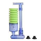 QANYEGN Aquariumfilter, Schwamm und Plastikfischtankfilter, Kleiner Schwammfischtankfilter für alle kleinen tropischen Fischtanks (XY-2881 (Green))