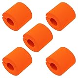 DOITOOL 5 Stück Türstopper mit Schaumstoff Eckenschutz Stoßdämpfend Wiederverwendbar Orange Türkantenschutz für Haustiersicherheit Werkzeuglos Montierbar Möbel und Türpuffer für Büro