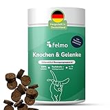 FELMO Knochen- und Gelenk-Snacks mit ca. 70 Leckerlis mit Grünlippmuschel, Glucosamin und Bierhefe für die Stärkung des Bewegungsapparates deines Hundes - Getreide- und zuckerfrei