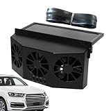 Auto Fensterventilator | Silent Solar Absaugventilator mit 3 Ausgängen | Multifunktionaler Absaugventilator für SUV LKW Auto Fenster Lüfter mit Batterie