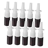 HONITANO 10 Stück Nasenspray Wasserflaschen Sprühgerät Für Haare Nasenöl Leere Flasche Nasen Salzlösungsspray Medizinischer Nasenzerstäuber Nasenzerstäuberflasche Rundes Glas Parfüm