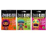 3er Zombie Gummibärchen Set – Zombie Body Partz Halloween Fruchtgummis 3x35g | XTREME SOURS, FRUIT GUMMIES & SOURS | 100% Frucht – Ohne Zuckerzusatz | Vegane Halloween Süßigkeit für Kinder & Erwachse