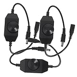 HONITANO 3 Stück LED Dimmerschalter LED Helligkeitsregler Drehknopf Steuerung Einfache Installation ohne Verkabelung