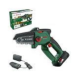 Bosch kompakte Mini Kettensäge EasyChain 18V-15-7 (Zum Schneiden von Holz; 18 Volt System; Kettengeschwindigkeit: 6,95 m/s; mit 2,5-Ah-Akku und Ladegerät)