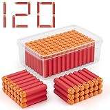 Mega Darts Pfeile fit für Mega Guns, 120 Schaum Dart Munition passen für Nerf Mega Guns, Bulk Rote Dart Zubehör Kompatibel mit Nerf Mega Series Blasters (9,5 x 2 cm)