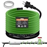 Vrietina Selbstregulierendes Heizkabel, 8M Frostschutz Heizkabel mit eingebautem Thermostat zum Schutz von Wasserrohren Ideal für Pflanzen Wasserdichte mit Schutzkontaktsteck 35W/m 230V IP68