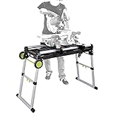 TRUTZHOLM Untergestell für Kapp und Gehrungssägen, Maschinentisch höhenverstellbar Multi Werkbank Arbeitstisch 500 kg klappbar höhenverstellbar Multifunktions-Werktisch rollbar