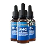 Selentropfen - Hochdosiertes Natriumselenit mit hoher Bioverfügbarkeit - 200 µg Selen pro Tagesdosis - Direkt verfügbar & leicht dosierbar - Mit mildem Vanille-Geschmack (3er Pack)