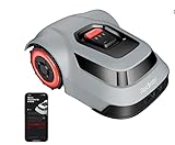 Redkey MGC1000 Mähroboter Rasenmäher Roboter - 1000m² Rasenroboter mit Begrenzungskabel C-TOF Technologie Pfadplanung Kartenzeichnen 45% Steigfähigkeit APP-Steuerung Leise 57dB