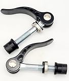 Mehr Farbe 2 St Fahrrad Schnellspanner Quick-Release Sattelklemme M8x55 mm (Schwarz)