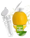 Patent-Safti Entsafter I Der originale Safti Ausgießer für Zitronen, Orangen etc. I Einfacher als jede Zitronenpresse oder Saftpresse I (Gelb)
