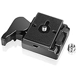 UTEBIT Kamera Schnellwechselplatte, 323 Quick Release Plate Schnellwechselsystem Stativ Wechselplatte mit 1/4'-3/8' Schraube für Manfrotto 200PL Schnellwechselplatte für Kamera, Stativ (Schwarz)