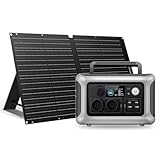 ALLPOWERS R600 Tragbare Powerstation mit 100W Solarpanel, 299Wh Solargenerator mit 600W AC/100W USB-C Ausgang, LiFePO4 Batterie Schnellladung Solar Powerstation für Camping, Wohnmobil, Off-Grid