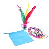 Toddmomy 1 Satz Badminton-set Mit Gummiband Springseil Sprungspielzeug Chinesische Spiele Seilspielzeug Für Gummibänder Springendes Gummiband Springen Seil Jungs Vliesstoff