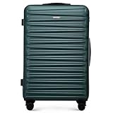 WITTCHEN Skyspeed Line Reisegepäck Großer Koffer Hartschalenkoffer ABS Groß Rollkoffer Trolley Check-In Gepäck Kombinationsschloss Teleskopgriff 4 Rollen Grün Lufthansa/Eurowings/Ryanair/Condor