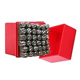 36 Stück Schlagzahlen Set, 6mm Schlagbuchstaben Alphabet Stahlwerkzeug, Alphabet A-Z, Zahlen 0-9 und & Schlagstempel Zahlen für DIY Leder Kunststoff Holz Metall Dünnes Aluminium