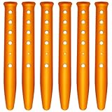 Tagtight 6 Stück Zeltheringen aus Aluminium, Camping Heringe, Sand-Zeltheringe, Zelt Stakes Pegs Nails, U-Form Heavy Duty Camping Heringe für Camping, Wandern, Markise